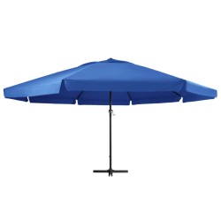 vidaXL Sonnenschirm mit Aluminium-Mast 500 cm Azurblau 