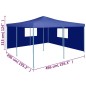 vidaXL Faltpavillon mit 2 Seitenwänden 5x5 m Blau vidaXL Faltpavillon mit 2 Seitenwänden 5x5 m Blau