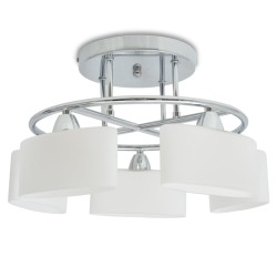 vidaXL Deckenleuchte Ellipsoid-Glaslampenschirme 5 E14-Lampen 200 W