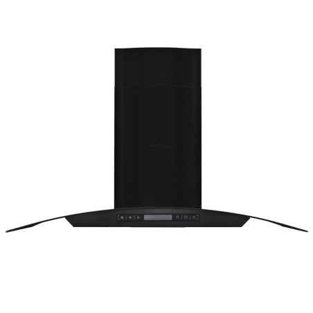 vidaXL Dunstabzugshaube Wandmontage Edelstahl 756 m³/h 90 cm Schwarz