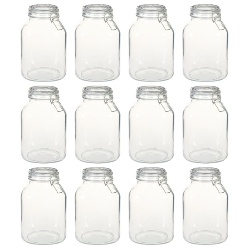 vidaXL Einmachgläser mit Bügelverschluss 12 Stk. 3 L vidaXL Einmachgläser mit Bügelverschluss 12 Stk. 3 L