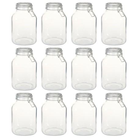 vidaXL Einmachgläser mit Bügelverschluss 12 Stk. 3 L