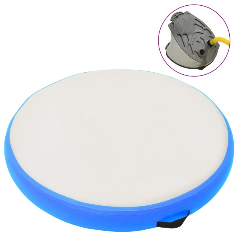 vidaXL Aufblasbare Gymnastikmatte mit Pumpe 100x100x15 cm PVC Blau vidaXL Aufblasbare Gymnastikmatte mit Pumpe 100x100x15 cm PVC Blau