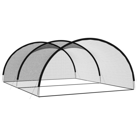 vidaXL Baseball-Schlagkäfig Schwarz 500x400x250 cm Polyester