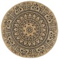 vidaXL Teppich Handgefertigt Jute mit Dunkelblauem Aufdruck 90 cm vidaXL Teppich Handgefertigt Jute mit Dunkelblauem Aufdruck 90 cm