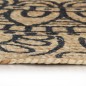 vidaXL Teppich Handgefertigt Jute mit Dunkelblauem Aufdruck 90 cm vidaXL Teppich Handgefertigt Jute mit Dunkelblauem Aufdruck 90 cm