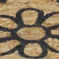 vidaXL Teppich Handgefertigt Jute mit Dunkelblauem Aufdruck 90 cm vidaXL Teppich Handgefertigt Jute mit Dunkelblauem Aufdruck 90 cm
