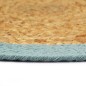 vidaXL Tischsets 6 Stk. Natur und Grün 38 cm Jute und Baumwolle 
