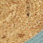 vidaXL Tischsets 6 Stk. Natur und Grün 38 cm Jute und Baumwolle 