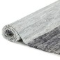 vidaXL Handgewebter Chindi-Teppich Leder 190x280 cm Grau vidaXL Handgewebter Chindi-Teppich Leder 190x280 cm Grau