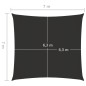 vidaXL Sonnensegel Oxford-Gewebe Quadratisch 7x7 m Anthrazit vidaXL Sonnensegel Oxford-Gewebe Quadratisch 7x7 m Anthrazit