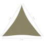 vidaXL Sonnensegel Oxford-Gewebe Dreieckig 3x3x3 m Beige vidaXL Sonnensegel Oxford-Gewebe Dreieckig 3x3x3 m Beige