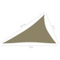 vidaXL Sonnensegel Oxford-Gewebe Dreieckig 4x5x6,4 m Beige vidaXL Sonnensegel Oxford-Gewebe Dreieckig 4x5x6,4 m Beige