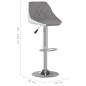 vidaXL Barhocker 2 Stk. Grau und Weiß Kunstleder vidaXL Barhocker 2 Stk. Grau und Weiß Kunstleder