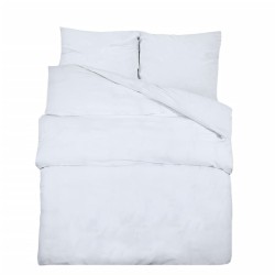 vidaXL Bettwäsche-Set Weiß 225x220 cm Baumwolle