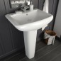 vidaXL Freistehendes Waschbecken mit Säule Keramik Weiß 580x470x200 mm vidaXL Freistehendes Waschbecken mit Säule Keramik Weiß 580x470x200 mm
