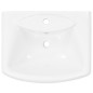 vidaXL Freistehendes Waschbecken mit Säule Keramik Weiß 580x470x200 mm vidaXL Freistehendes Waschbecken mit Säule Keramik Weiß 580x470x200 mm