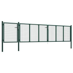 vidaXL Gartentor Stahl 500×75 cm Grün