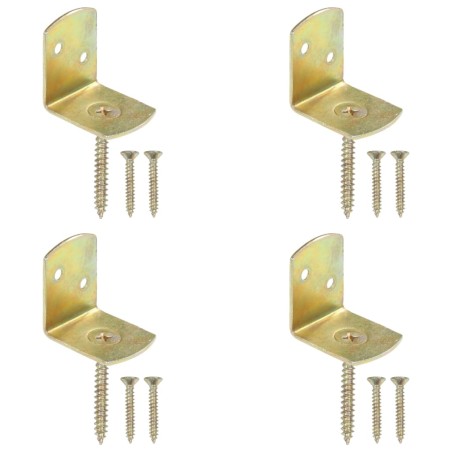 vidaXL Flechtzaunhalter 4 Stk. L-Form Verzinktes Metall