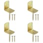 vidaXL Flechtzaunhalter 4 Stk. L-Form Verzinktes Metall vidaXL Flechtzaunhalter 4 Stk. L-Form Verzinktes Metall