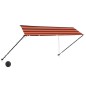 vidaXL Einziehbare Markise mit LED 350×150 cm Orange und Braun