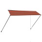 vidaXL Einziehbare Markise mit LED 350×150 cm Orange und Braun