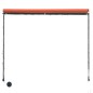 vidaXL Einziehbare Markise mit LED 350×150 cm Orange und Braun