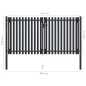 vidaXL Doppelflügel Zauntor Stahl 306x220 cm Anthrazit vidaXL Doppelflügel Zauntor Stahl 306x220 cm Anthrazit