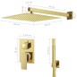 vidaXL Duschsystem Edelstahl 201 Golden vidaXL Duschsystem Edelstahl 201 Golden