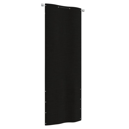 vidaXL Balkon-Sichtschutz Schwarz 80x240 cm Oxford-Gewebe
