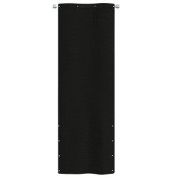 vidaXL Balkon-Sichtschutz Schwarz 80x240 cm Oxford-Gewebe