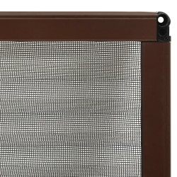 vidaXL Insektenschutz-Plissee für Fenster Aluminium Braun 60x80 cm