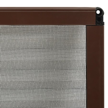 vidaXL Insektenschutz-Plissee für Fenster Aluminium Braun 60x80 cm