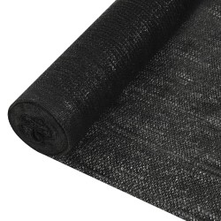 vidaXL Zaunblende Schwarz 1,5x10 m HDPE 150 g/m² 
