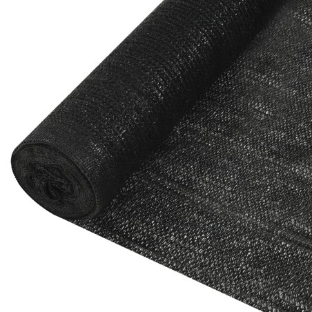 vidaXL Zaunblende Schwarz 1,5x10 m HDPE 150 g/m² 