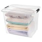 vidaXL Aufbewahrungsboxen mit Deckeln 2 Stk. Transparent 55 L vidaXL Aufbewahrungsboxen mit Deckeln 2 Stk. Transparent 55 L