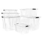 vidaXL Aufbewahrungsboxen mit Deckeln 2 Stk. Transparent 55 L vidaXL Aufbewahrungsboxen mit Deckeln 2 Stk. Transparent 55 L