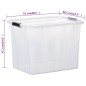 vidaXL Aufbewahrungsboxen mit Deckeln 2 Stk. Transparent 55 L vidaXL Aufbewahrungsboxen mit Deckeln 2 Stk. Transparent 55 L