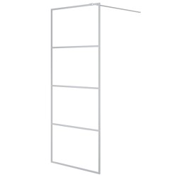 vidaXL Duschwand für Walk-In Dusche Silber 80x195 cm ESG-Glas Klar
