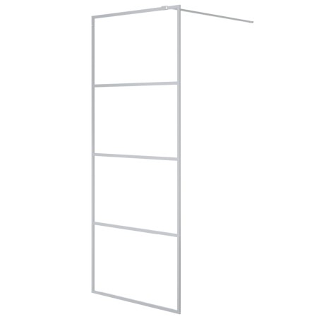 vidaXL Duschwand für Walk-In Dusche Silber 80x195 cm ESG-Glas Klar