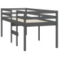 vidaXL Hochbett Grau 90x190 cm Massivholz Kiefer vidaXL Hochbett Grau 90x190 cm Massivholz Kiefer