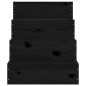 vidaXL Haustiertreppe Schwarz 40x49x47 cm Massivholz Kiefer vidaXL Haustiertreppe Schwarz 40x49x47 cm Massivholz Kiefer