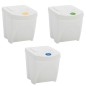 vidaXL Stapelbare Mülleimer 3 Stk. Weiß 75 L Polypropylen vidaXL Stapelbare Mülleimer 3 Stk. Weiß 75 L Polypropylen