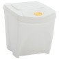 vidaXL Stapelbare Mülleimer 3 Stk. Weiß 75 L Polypropylen vidaXL Stapelbare Mülleimer 3 Stk. Weiß 75 L Polypropylen