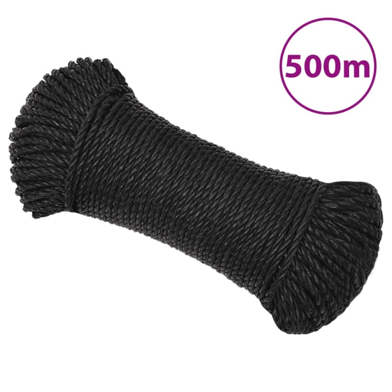 vidaXL Arbeitsseil Schwarz 6 mm 500 m Polypropylen vidaXL Arbeitsseil Schwarz 6 mm 500 m Polypropylen