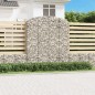 vidaXL Gabione mit Hochbogen 200x30x220/240 cm Verzinktes Eisen vidaXL Gabione mit Hochbogen 200x30x220/240 cm Verzinktes Eisen
