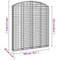 vidaXL Gabione mit Hochbogen 200x30x220/240 cm Verzinktes Eisen vidaXL Gabione mit Hochbogen 200x30x220/240 cm Verzinktes Eisen