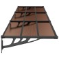 vidaXL Türvordach Schwarz 358,5x90 cm Polycarbonat vidaXL Türvordach Schwarz 358,5x90 cm Polycarbonat
