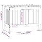 vidaXL Gartentruhe Grau 76x42,5x54 cm Massivholz Kiefer vidaXL Gartentruhe Grau 76x42,5x54 cm Massivholz Kiefer