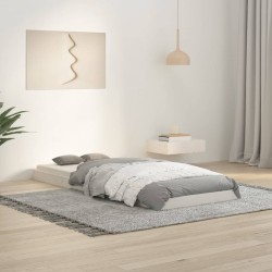 vidaXL Massivholzbett Weiß 75x190 cm Kiefer